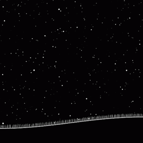 Starry Night Featuring Growing Tree GIF