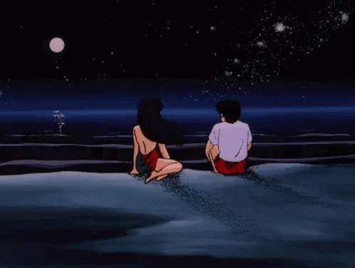 Starry Night Kyosuke Madoka Kimagure Orange Road Anime GIF