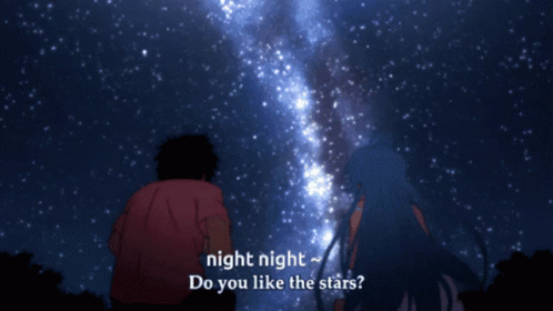 Starry Night Makoto Niwa And Erio Towa Anime GIF