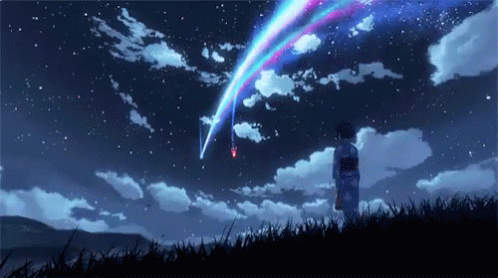 Starry Night Your Name Mitsuha Miyamizu Anime GIF