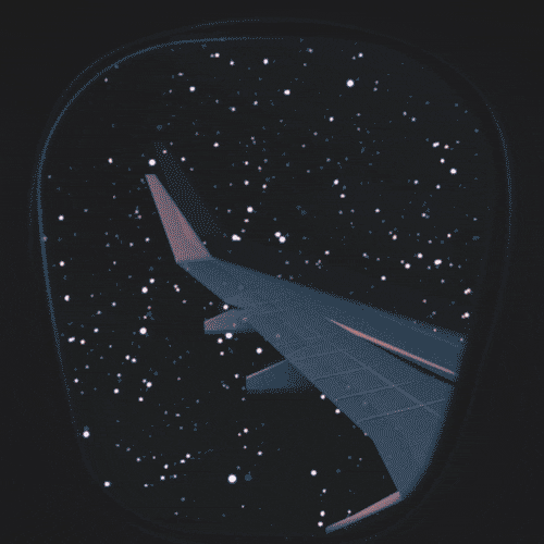 Stars Airplane Window GIF