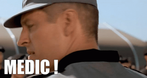 Starship Troopers Clancy Brown Shouting Medic GIF