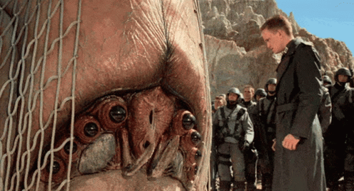 Starship Troopers Neil Patrick Harris Touching Brain Bug GIF