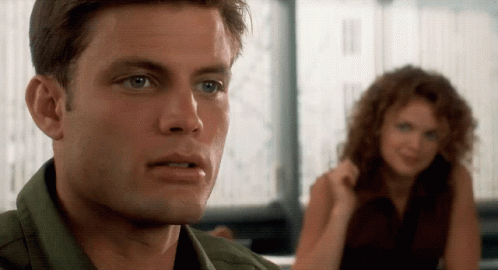 Starship Troopers Rico And Dizzy Flirting GIF