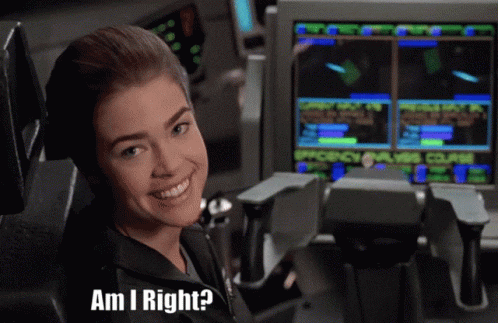 Starship Troopers Denise Richards Am I Right GIF