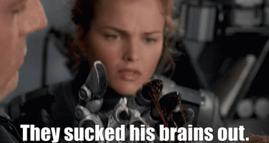 Starship Troopers They Sucked His Brains Out GIF