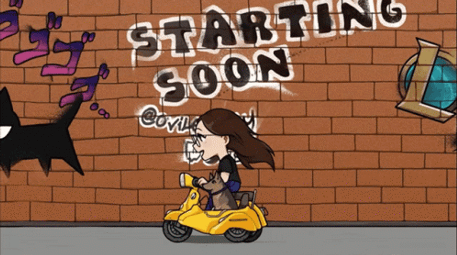 Starting Soon Girl Scooter GIF