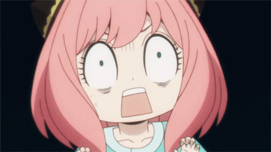 Startled Anya Forger Shocked Reaction GIF