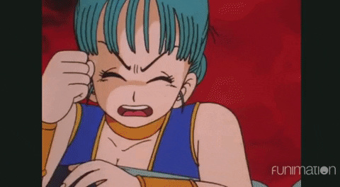 Startled Bulma Scared Response GIF