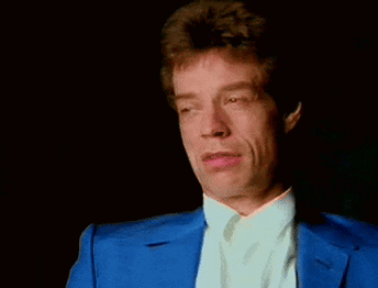 Startled Man Mick Jagger GIF