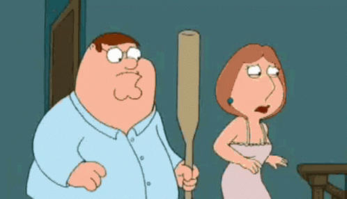 Startled Peter Griffin Meme Hit Meg GIF