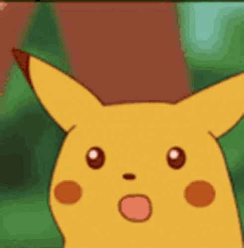 Startled Pikachu Gaping Mouth Pokemon Meme GIF