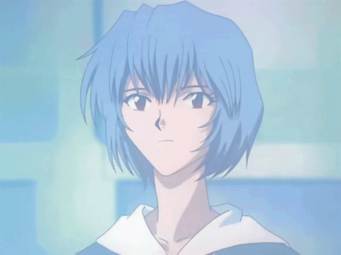 Startled Rei Ayanami Shocked Reaction GIF