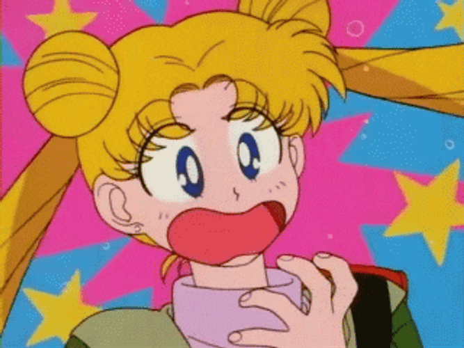 Startled Sailor Moon GIF