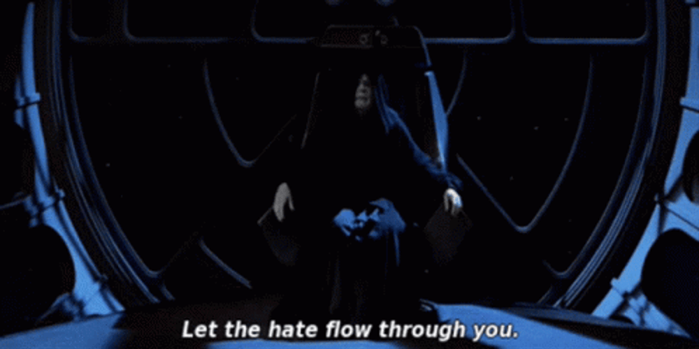 Starwars Antagonist Let The Hate Flow Through You GIF