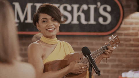 Station 19 Victoria Hughes Holding Guitar GIF