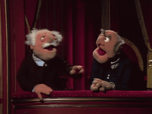 Statler And Waldorf Disagreement GIF