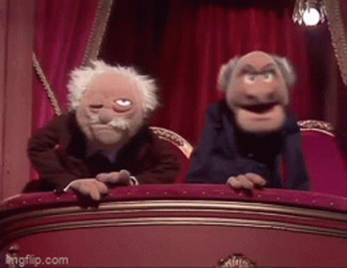 Statler And Waldorf Distorted Faces GIF