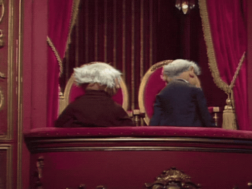 Statler And Waldorf Facing Backwards GIF