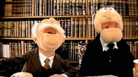Statler And Waldorf Performing At Muppet Show GIF