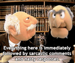 Statler And Waldorf Making Nasty Comments GIF