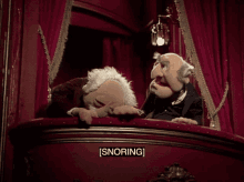 Statler And Waldorf Muppets Snoring GIF