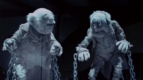 Statler And Waldorf Performing At Muppet Show GIF