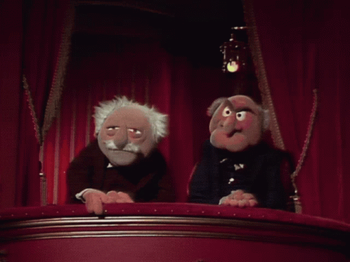 Statler And Waldorf Weird Comment GIF