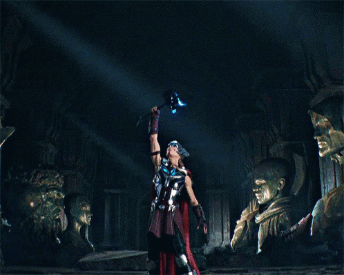 Statue Holding Lightning Bolt GIF
