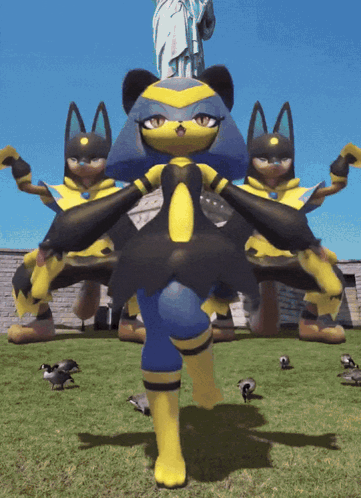 Statue of Liberty Behind Cartoon Cat