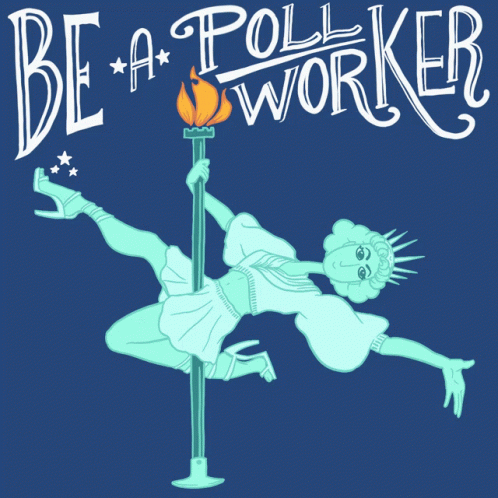 Statue Of Liberty Poll Worker Pole Dancing GIF