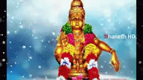 Statue of Shiva with S.R.K Logo
