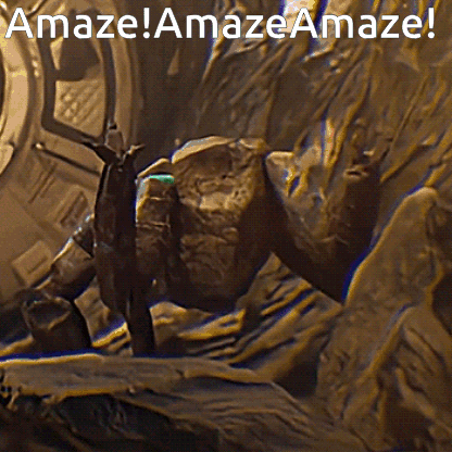 Statue Saying Amaze! Amaze! GIF