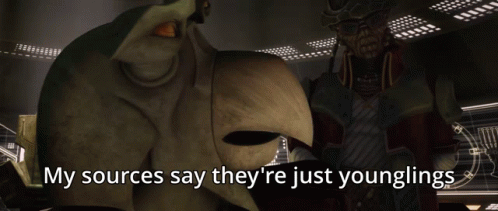 Statue Saying My Sources Say They're Just Younglings