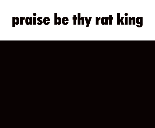 Statue with Praise Be Thy Rat King
