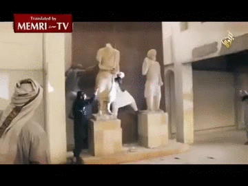 Statues In Museum GIF