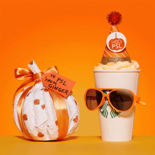 Stay Cool With Pumpkin Spice Latte GIF