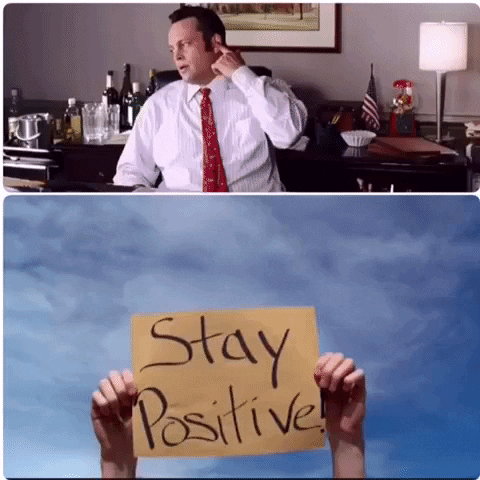 Stay Positive Vince Vaughn GIF