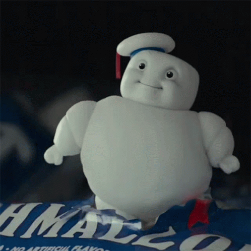 Stay Puft Friendly Cute Marshmallow Man GIF