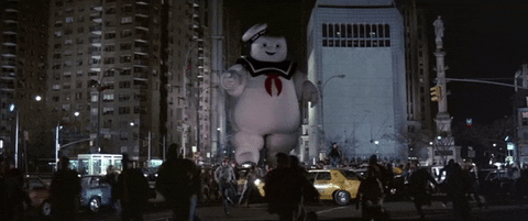 Stay Puft Giant Marshmallow Man Ghostbusters GIF