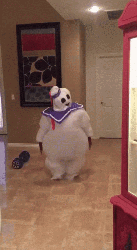 Stay Puft Marshmallow Man Suit Dancing GIF