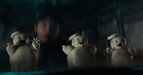 Stay Puft Marshmallow Man Tapping On Window GIF