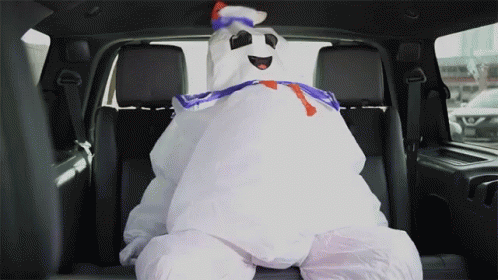 Stay Puft Marshmallow Man Limousine Ride GIF
