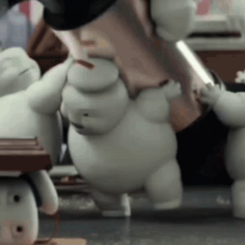 Stay Puft Marshmallow Man Carrying Blow Torch GIF