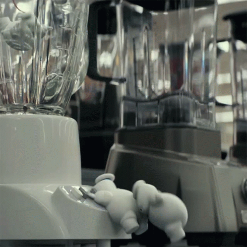 Stay Puft Marshmallow Man Blender Grind GIF
