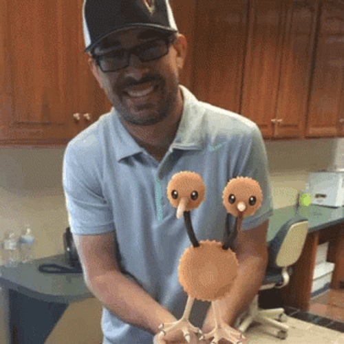 Stay Puft Peeking Marshmallow Man Doduo GIF