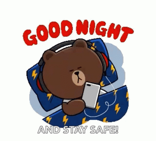 Stay Safe Sleeping Bear GIF