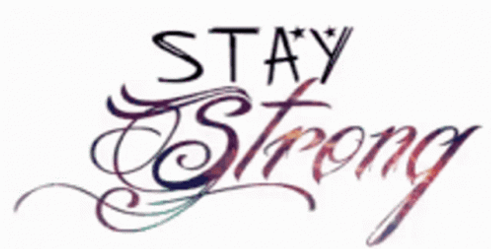 Stay Strong Glitter Card  GIF