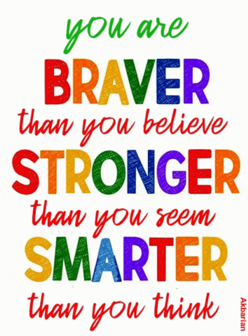 Stay Strong Motivational Card  GIF