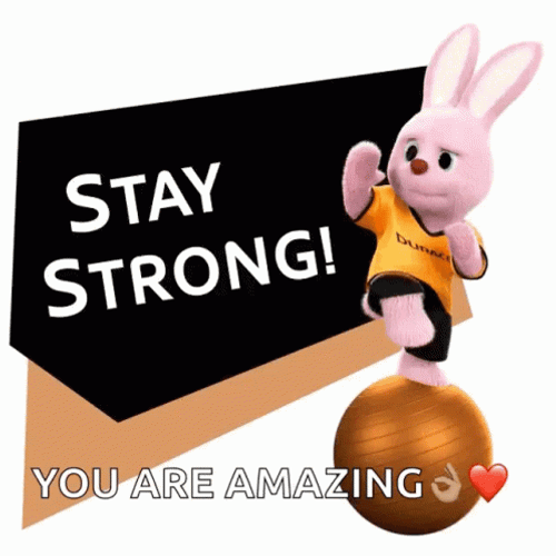Stay Strong You Are Amazing Bunny  GIF